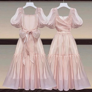 Đầm xòe công chúa organza tay phồng v382- Thanh Tự House