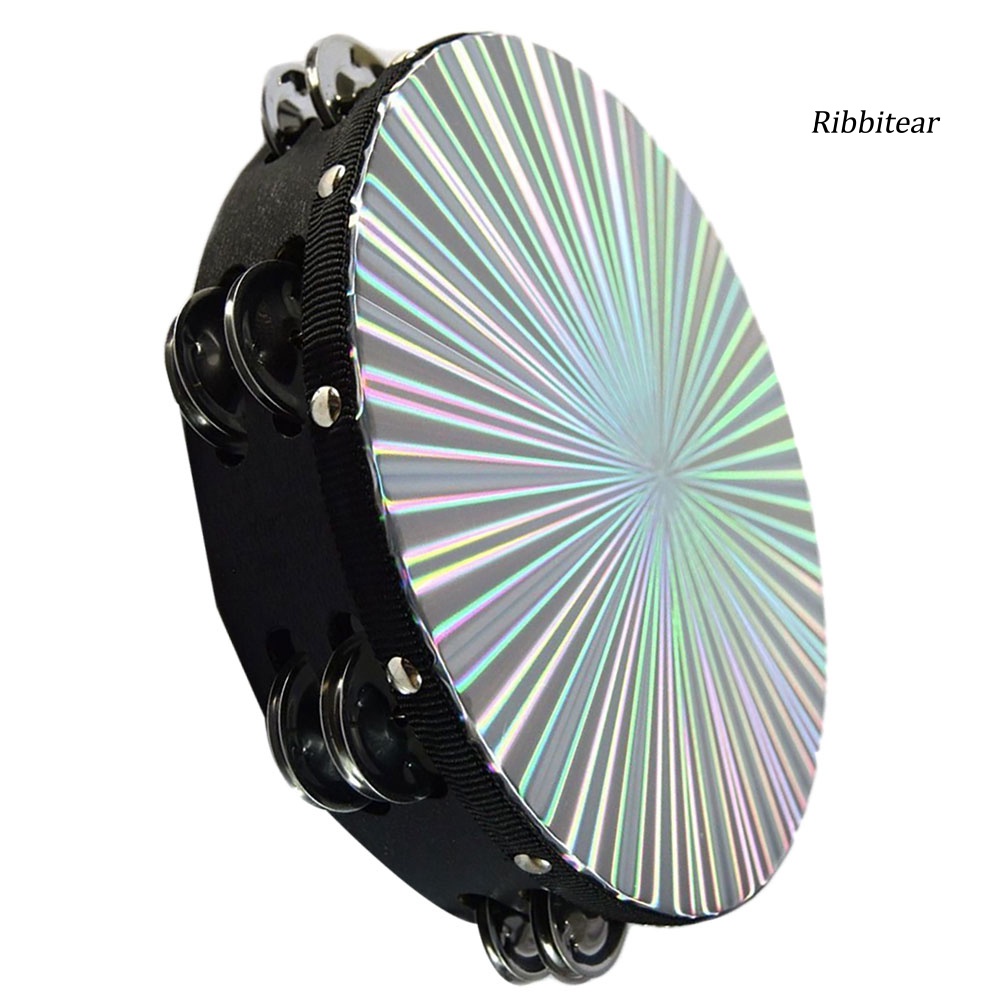 Nhạc Cụ Chuông Tambourine Hai Hàng Bằng Kim Loại 8 / 10 Inch