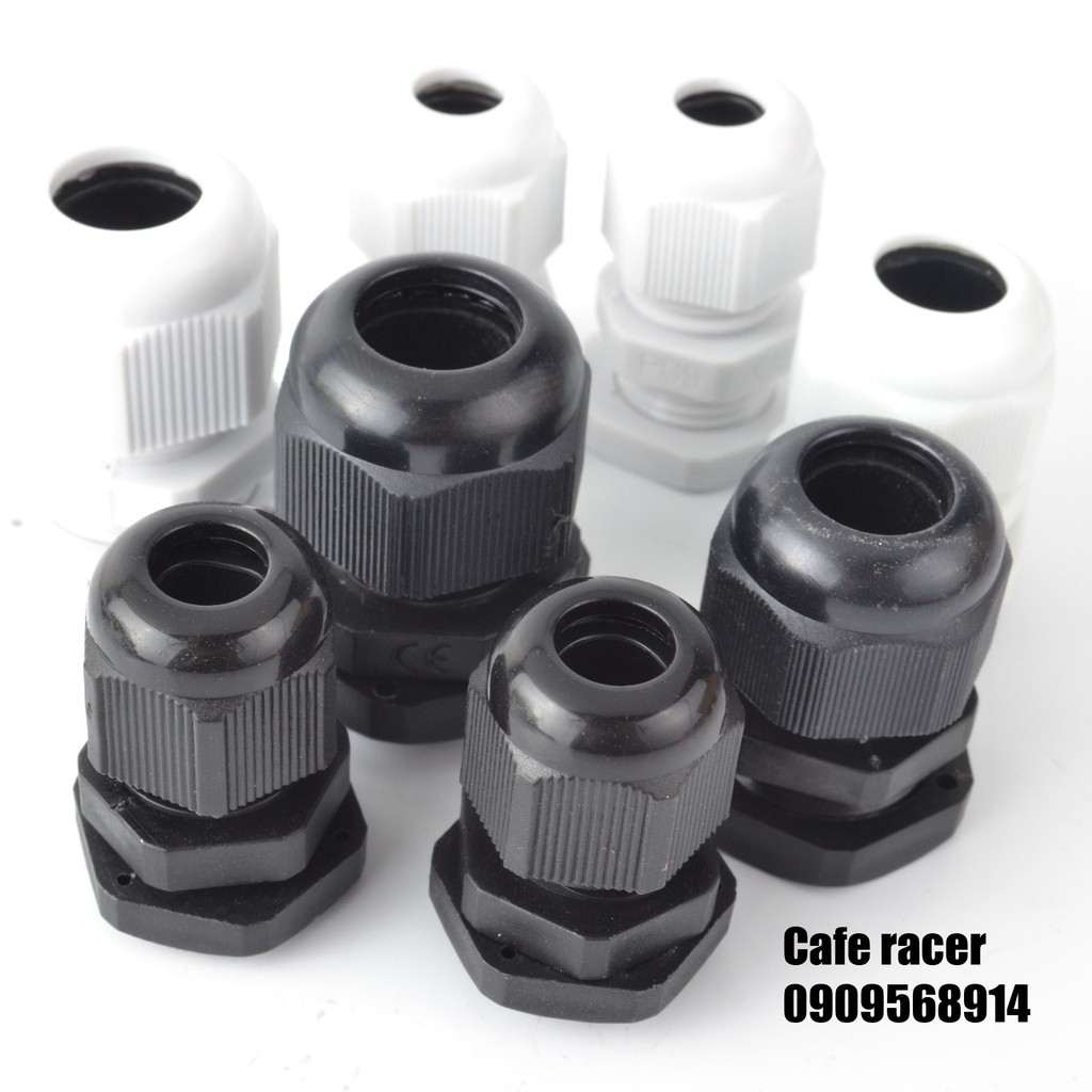 Đầu nối cáp nhựa nylon chống thấm nước cố định đầu PG7 / PG9 / PG11 / PG13.5 / PG16 / PG19 / PG21