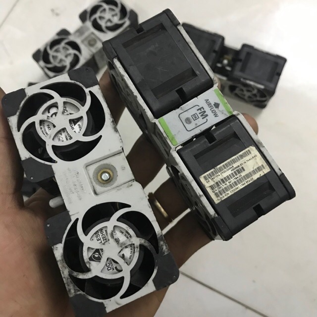 quạt bộ đôi micro fan dellta 1.8A gồm 2 quạt nhỏ 4cm dellta 12v 0.87A ghép lại tháo từ máy chủ