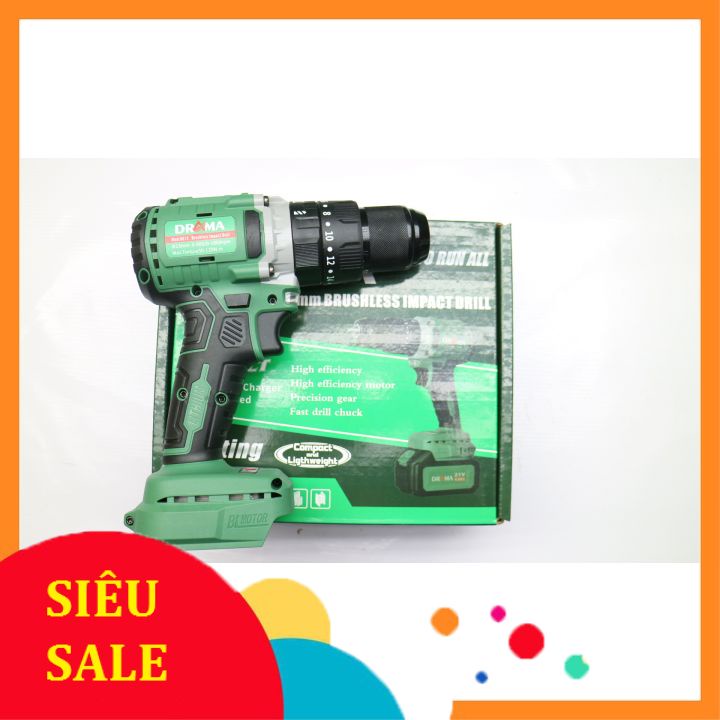 Thân Máy Khoan Pin 21v DRAMA 3 chức năng Chân Pin Phổ Thông