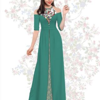 Vải áo dài in 3D trên lụa tằm