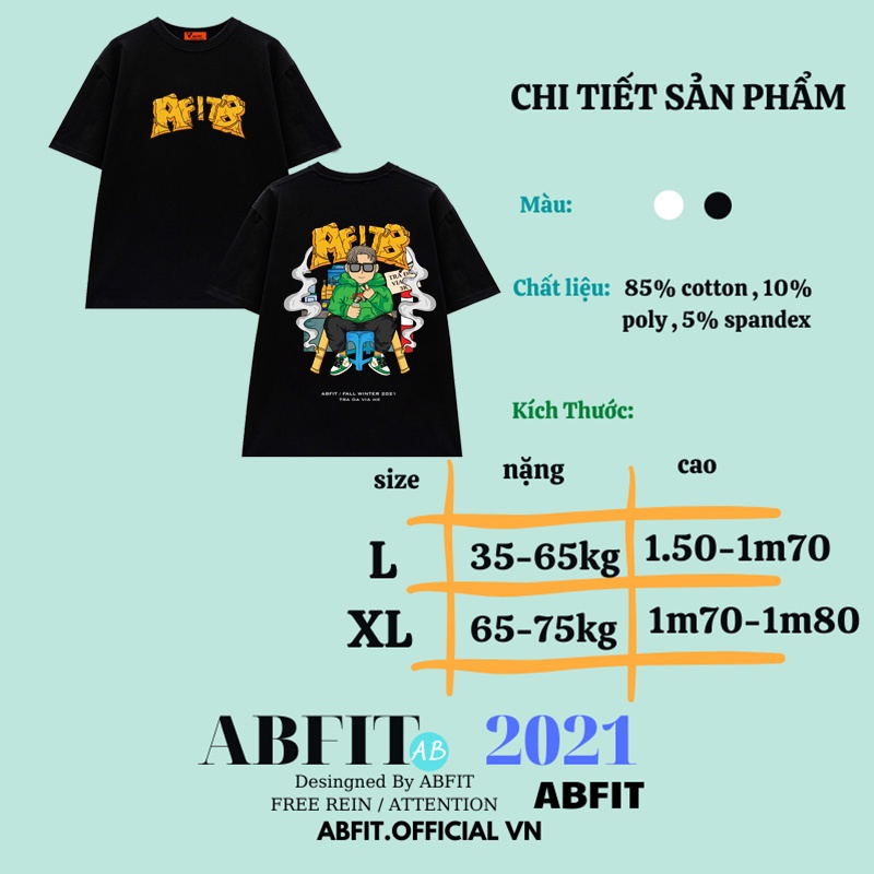 áo thun tay lỡ unisex phông nam nữ ABFIT form rộng thun cotton tee bacsic freesize hà nội sài gòn