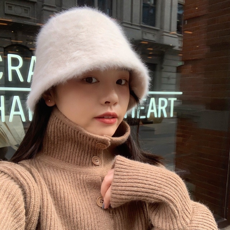 Mũ len lông vành nhỏ cực xinh phong cách Hàn Quốc MU01