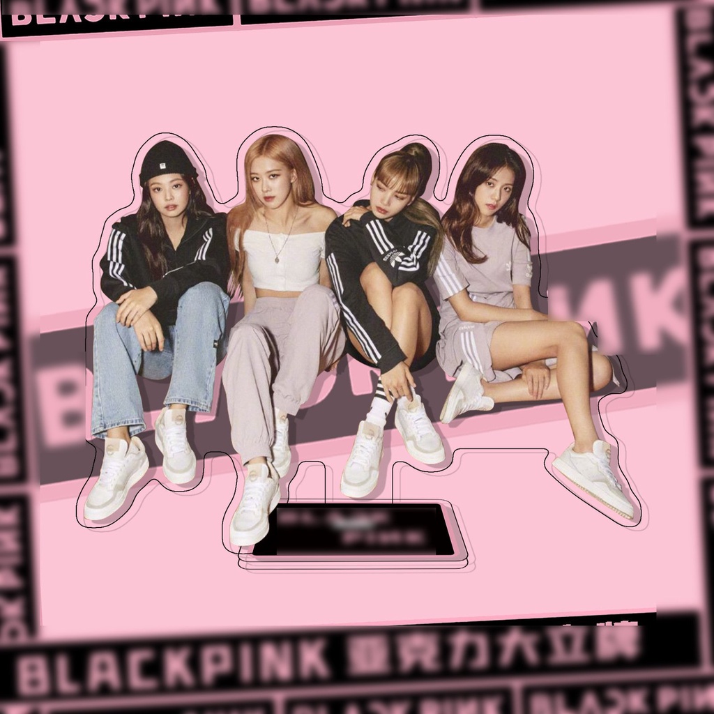 Mô hình standee in hình BLACKPINK nhóm nhạc idol thần tượng kpop Acrylic mica trang trí trưng bày