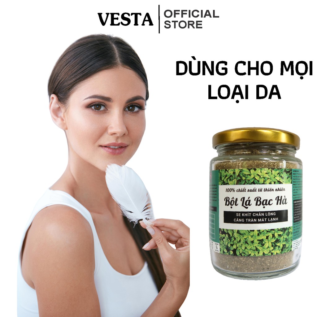 Bột Lá Bạc Hà Thiên Nhiên Nguyên Chất Vesta Hủ 180ml