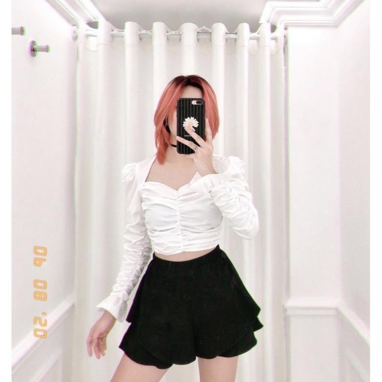 Quần giả váy short đùi đen babydoll skort dáng bèo xòe kiểu nữ tính Mophus - MQ001 | BigBuy360 - bigbuy360.vn