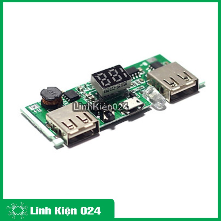 Module Sạc Pin Dự Phòng 18650 V3 2A Hiển Thị Led 7 Thanh