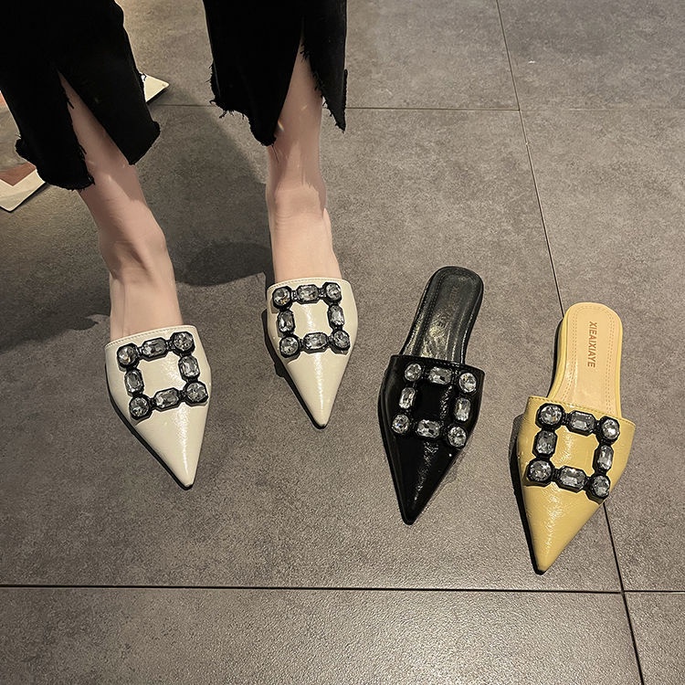 Dép Bít Mũi Nhọn Đế Bằng Thời Trang Mùa Hè Hàng Mới 2022