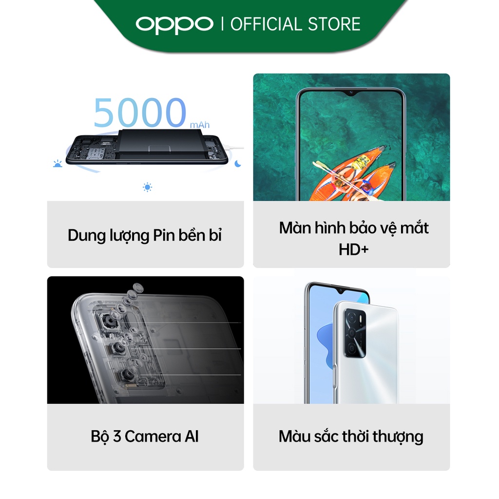 Độc quyền Shopee - Điện thoại OPPO A16 4GB - Hàng chính hãng