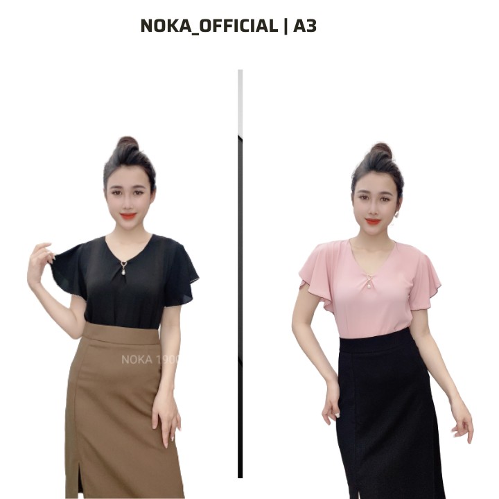 Áo Sơ Mi Nữ Cánh Tiên vải lụa cao cấp mát lịm thấm mồ hôi A3 NOKA | BigBuy360 - bigbuy360.vn