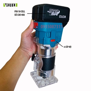 Máy phay gỗ voto máy soi gỗ cầm tay dùng chân pin makita 6 cấp độ không chổi than voto shopplionn