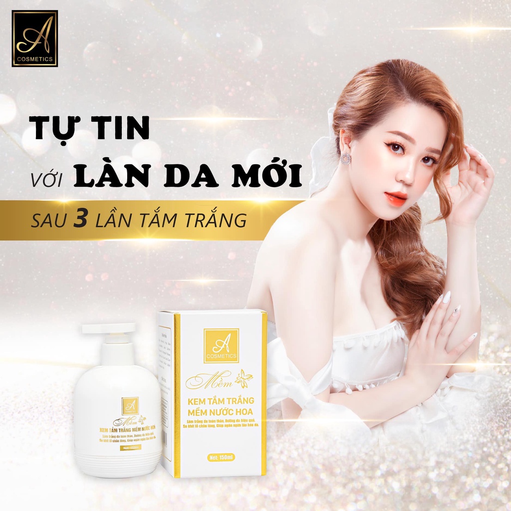 [Chính Hãng] kem tắm trắng mềm nước hoa A cosmetic phương anh 2021