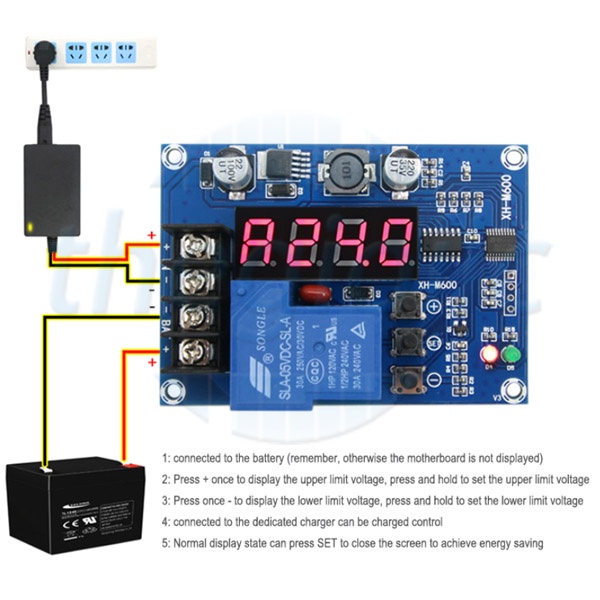 BLK Mạch Bảo Vệ Sạc Acquy 6-60V XH-M600