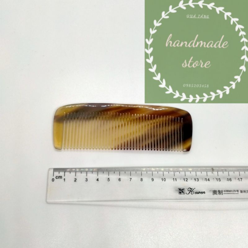 Lược sừng xuất Nhật 13cm để túi, răng tròn chải đầu siêu thích không gãy tóc