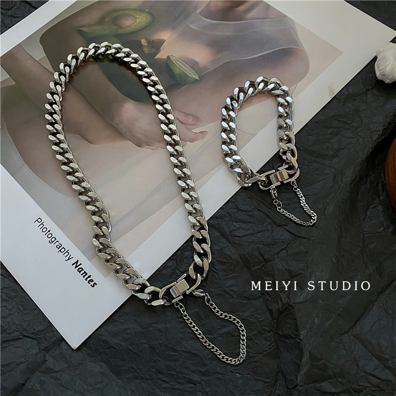 Vòng cổ thép titan phong cách Hip Hop Âu Mỹ cá tính