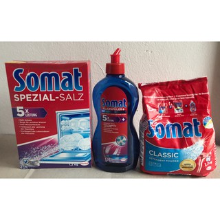 Combo muối somat 1,2kg + bột somat 1,2kg + bóng somat 750ml dùng cho máy