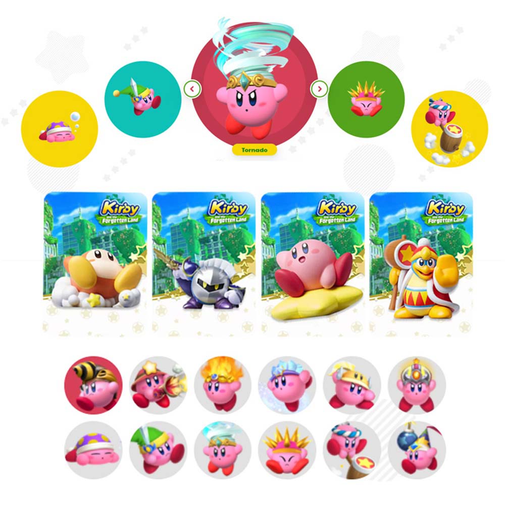 7 Thẻ trò chơi Nfc Kirby và vùng đất bị quên lãng amiibo dành cho Switch & LITE