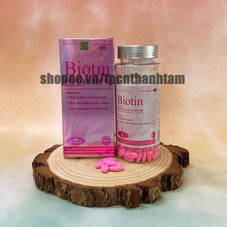 Viên uống BIOTIN bổ sung biotin+vitamin B5 giúp giảm rụng tóc, bảo vệ da