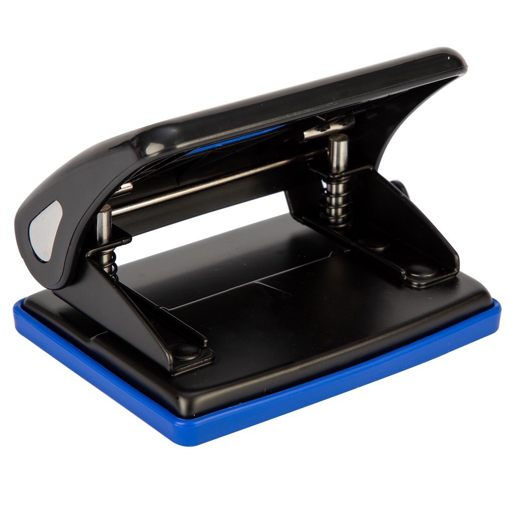 Máy đục lỗ 15 tờ Deli, 3 màu  Xanh dương, Đỏ, Ghi xám - 1 cái E0105 dùng cho văn phòng phẩm giá rẻ tiện lợi sử dụng