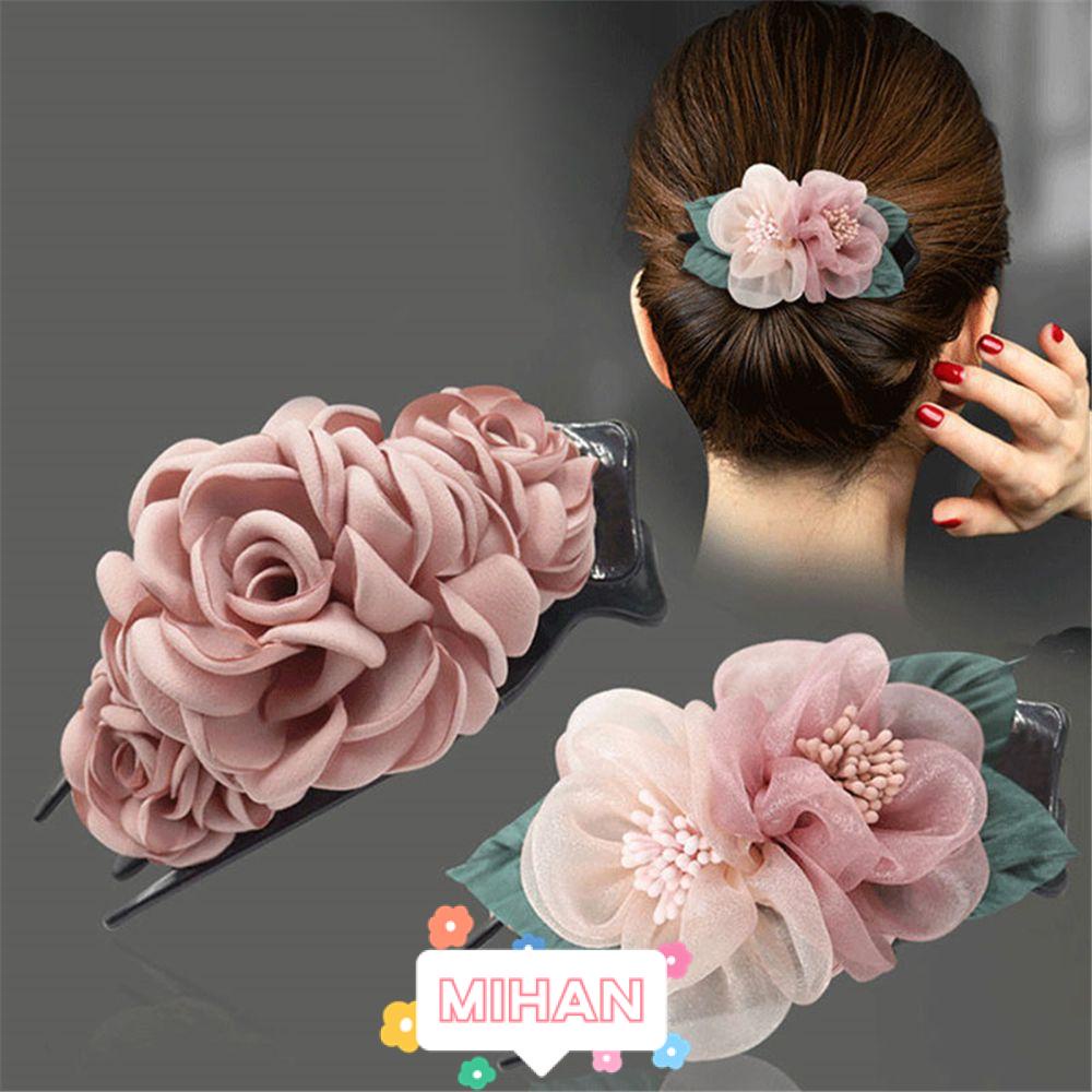 Kẹp Tóc Vải Hình Hoa Thanh Lịch Cho Nữ MIHAN1