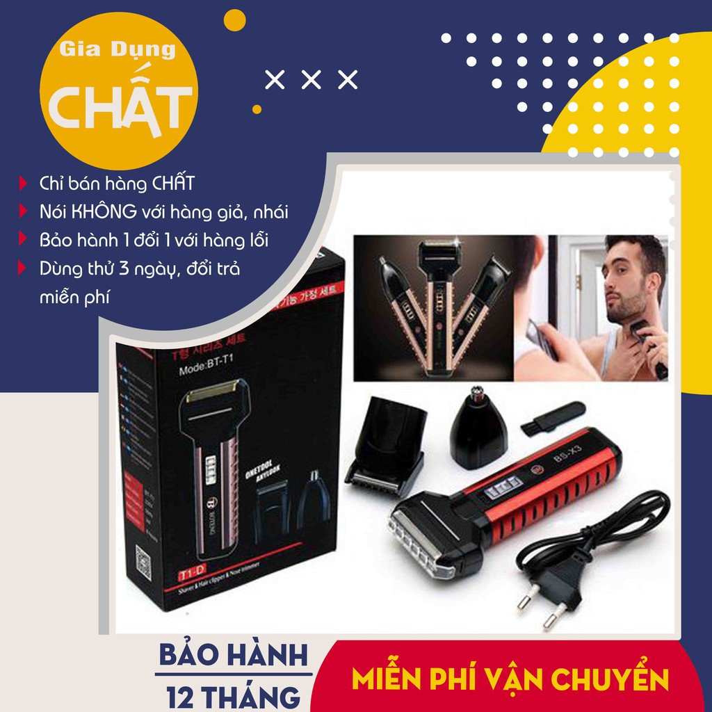 [Bảo Hành 12 Tháng] Máy Cắt Tóc Cạo Râu Tỉa Lông Mũi Đa Năng, Tông Đơ Cắt Tóc cạo râu tỉa lông mũi tiện dụng