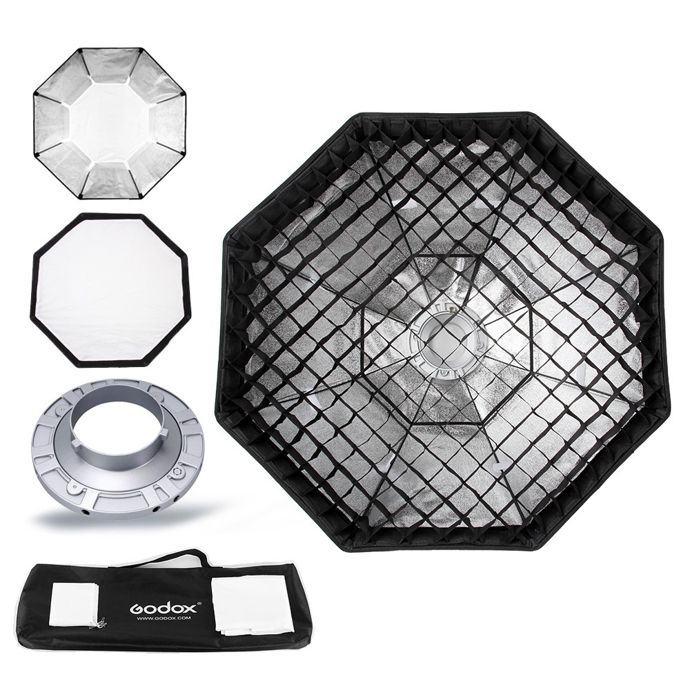 Tản sáng Softbox tổ ong bát giác Godox 95cm dùng cho đèn flast chụp ảnh chuyên nghiệp