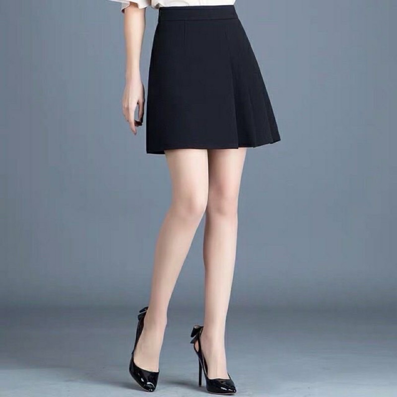 Chân váy ngắn dáng A cách điệu, chân váy xếp 4ly mã mới