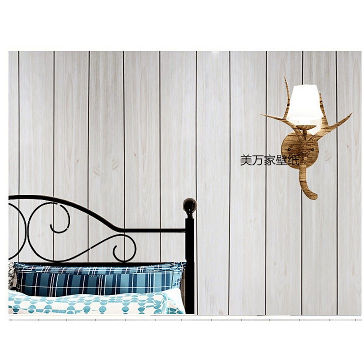 Giấy dán tường giả ván xám sọc (khổ rộng 0.45m)