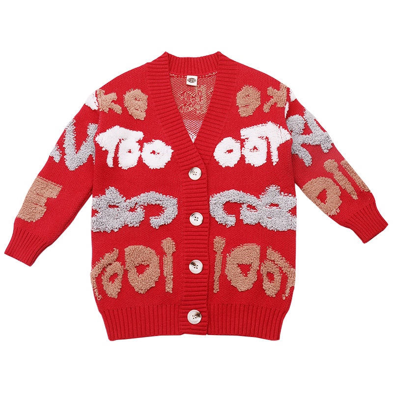 Áo khoác cardigan dệt kim thời trang thu đông cho bé gái