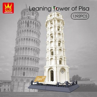 （CÓ SẴN）Đồ chơi lắp ráp mô hinh The Leaning Tower of Pisa-Italy WANGE 5214 Tháp nghiêng Pisa Ý