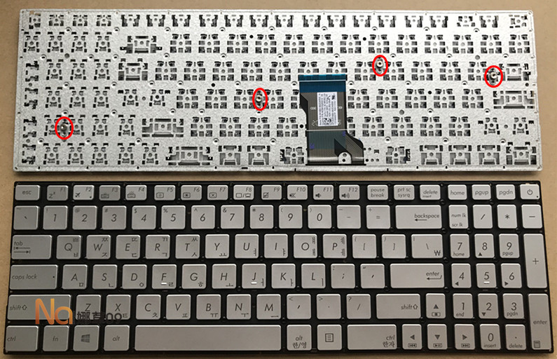 Miếng Dán Bàn Phím Màu Bạc Cho Asus Ux501 Ux501jw Ux501vm N501 N501j N501jm