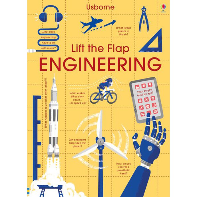 Sách Usborne - tương tác lật mở cho bé 6-8 tuổi Lift-the-Flap Engineering