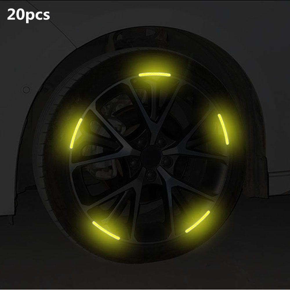 Bộ 20 Miếng Dán Phản Quang Chống Thấm Nước Chống Va Chạm Cho Bánh Xe