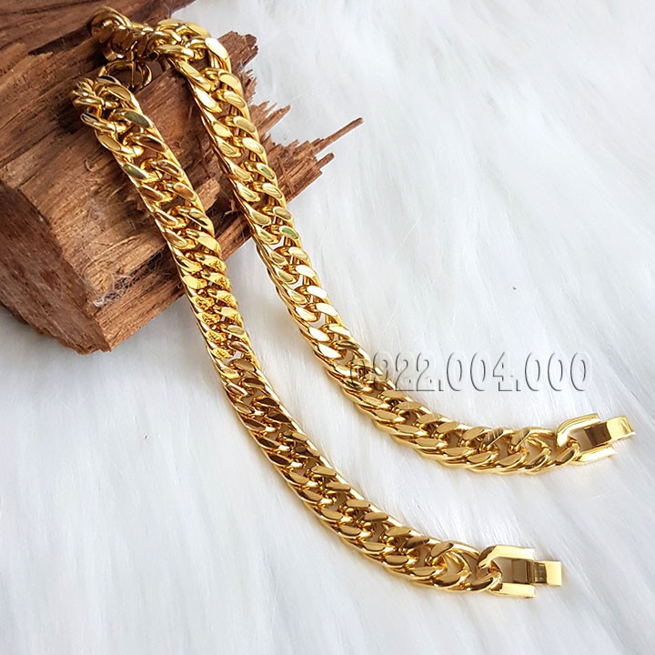 Lắc tay nam xích kép bảng 1cm LZ1728.