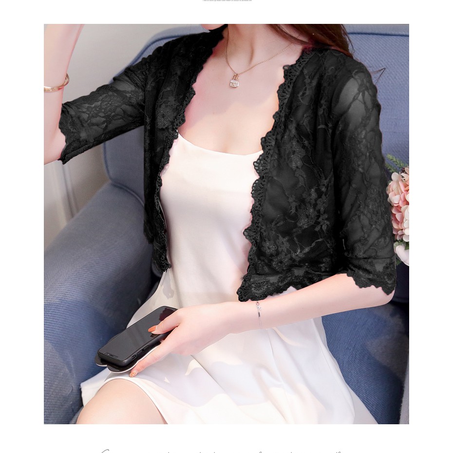 Áo Khoác Cardigan Chống Nắng Phối Ren Thời Trang Cho Nữ | BigBuy360 - bigbuy360.vn