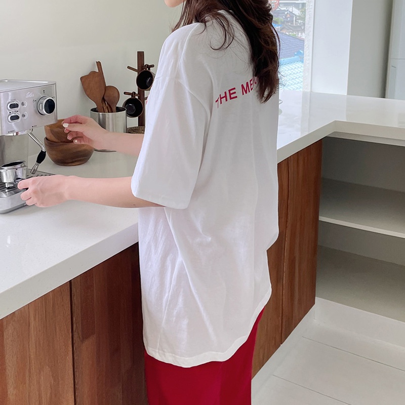 Áo Thun Cotton Cổ Tròn Vải Cotton Linh Hoạt Sản Phẩm Nổi Tiếng Hàn Quốc