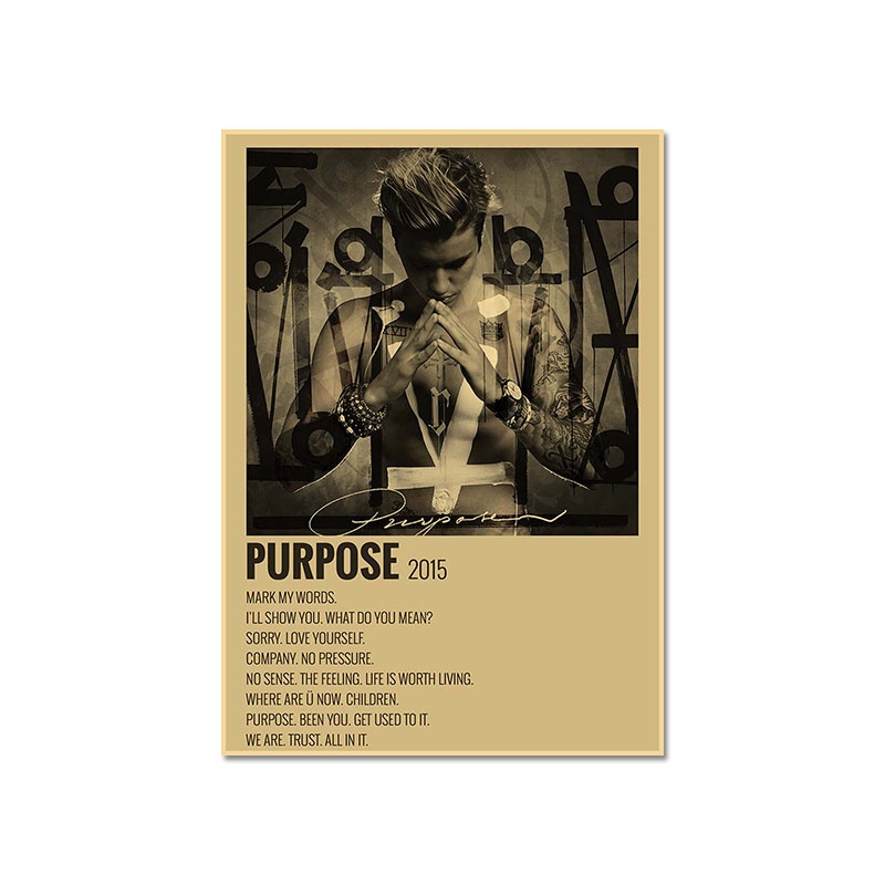 Tranh Giấy Kraft Treo Tường Trang Trí Hình Ca Sĩ Lana Del Ray