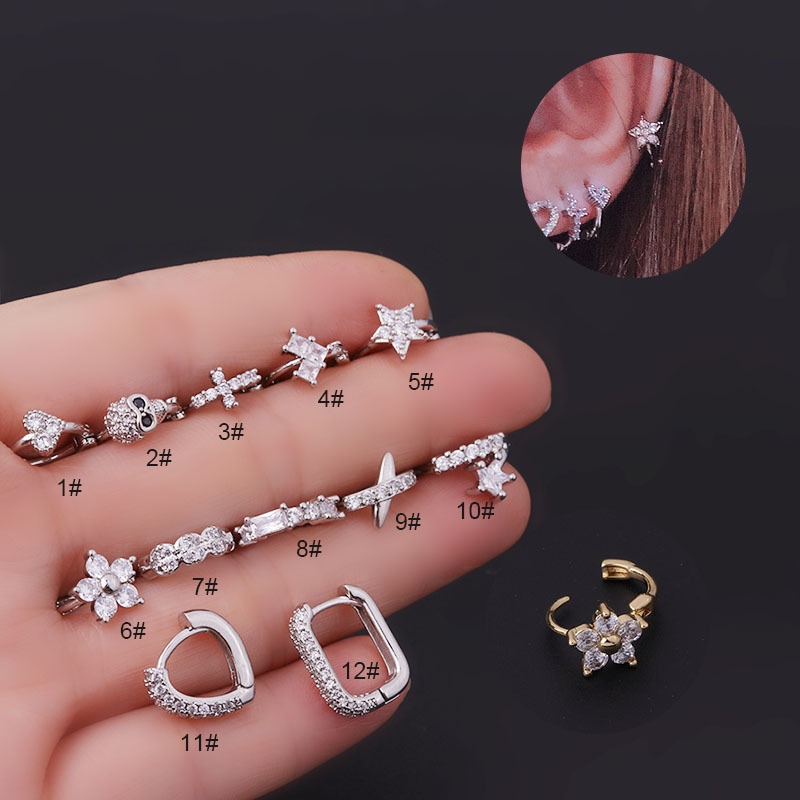 1 Khuyên Tai Tròn 8mm Thời Trang Cá Tính
