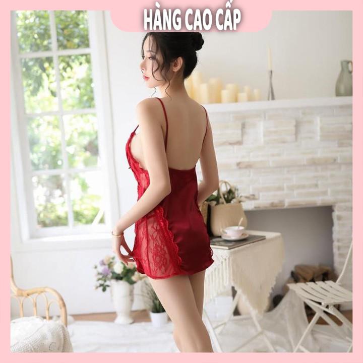 Váy ngủ lụa sexy hai dây phối ren hông gợi cảm (3 màu) | BigBuy360 - bigbuy360.vn