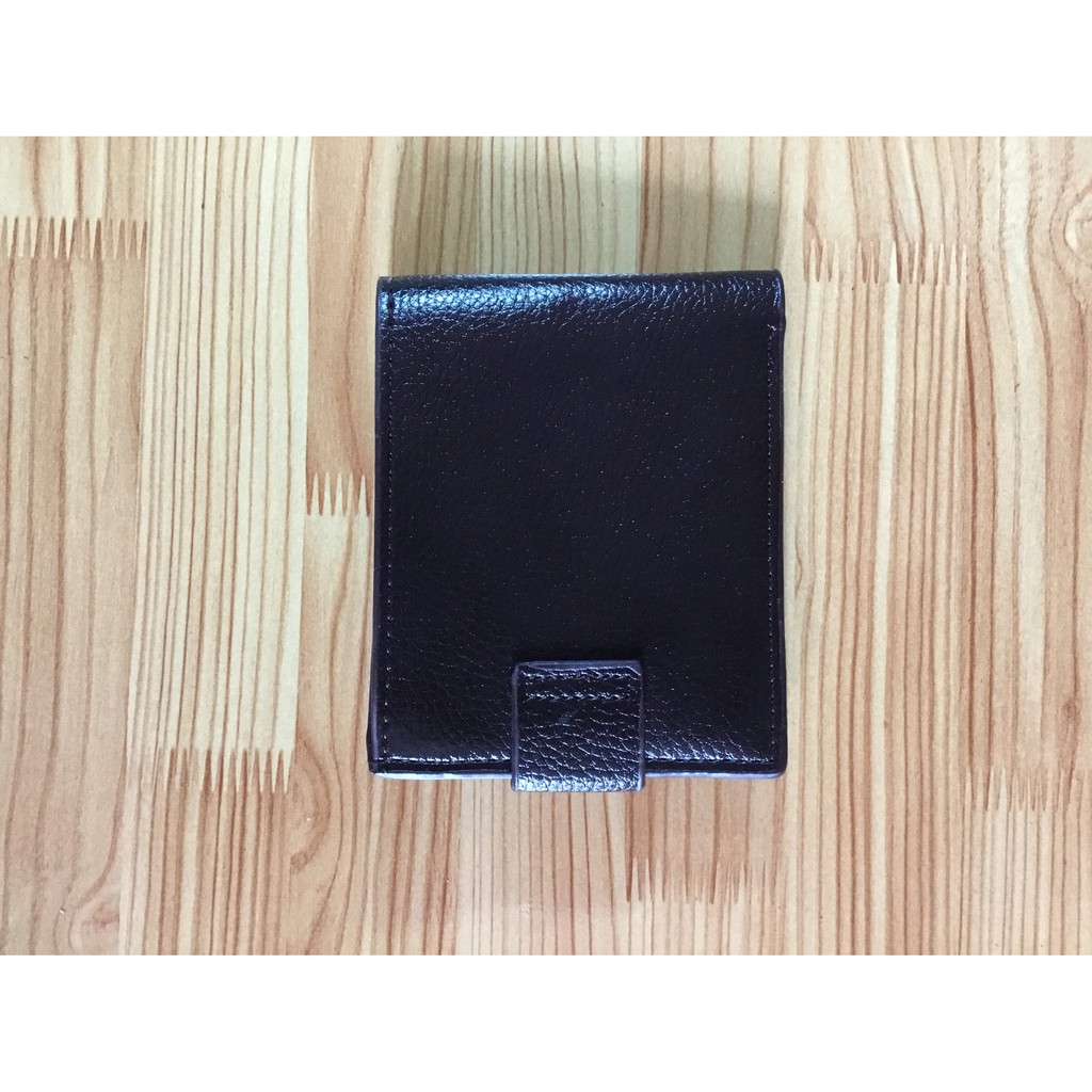 Ví da nam ngang bỏ túi nhiều ngăn có dây kéo và nút cài - N6571