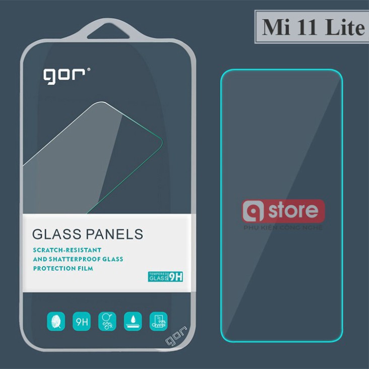 [Siêu Rẻ] Cường lực Xiaomi Mi 11 Lite chính hãng Gor, Kính cường lực Gor cho Mi 11 Lite Trong suốt, Vuốt mượt