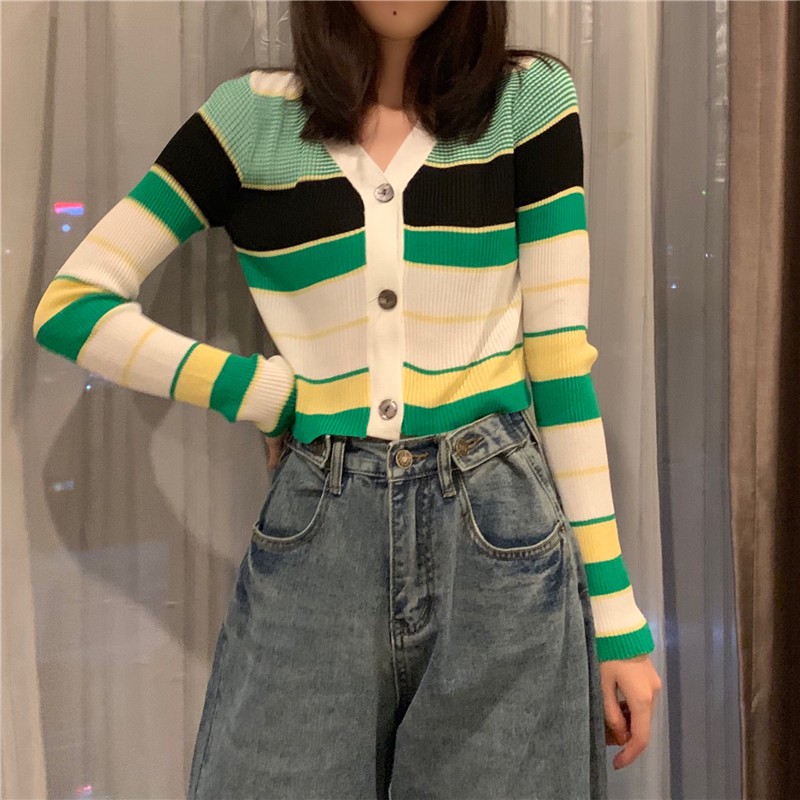 [SẴN] Áo croptop tay dài kết hợp khoác Ulzzang Quảng Châu AT24hh