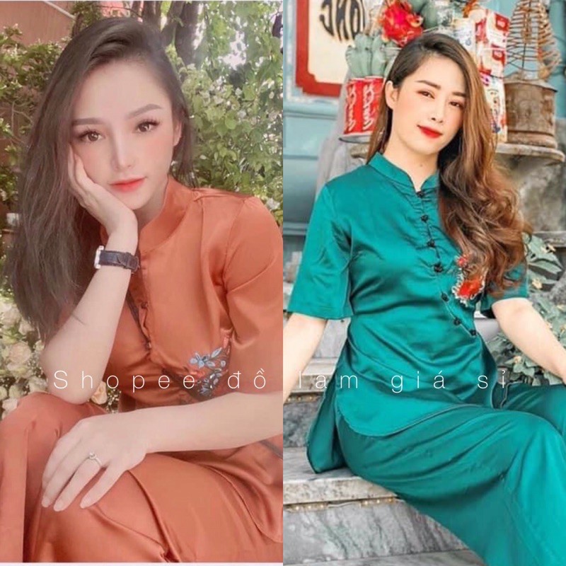 Áo Lam Đi Chùa # SẨM THÊU VẢI LỤA GIÁ RẺ VÔ ĐỊCH