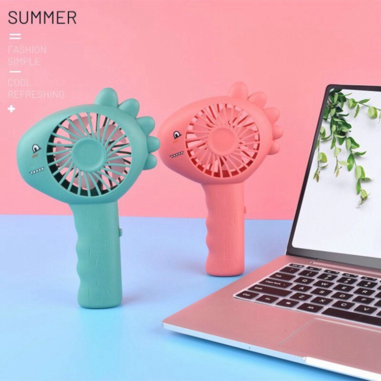 [FreeShip - Hàng Cao Cấp] Quạt Mini Tích Điện Siêu Dễ Thương Quạt Cầm Tay Khủng Long Sạc Pin Công Suất 4.5W Tiện Dụng | BigBuy360 - bigbuy360.vn