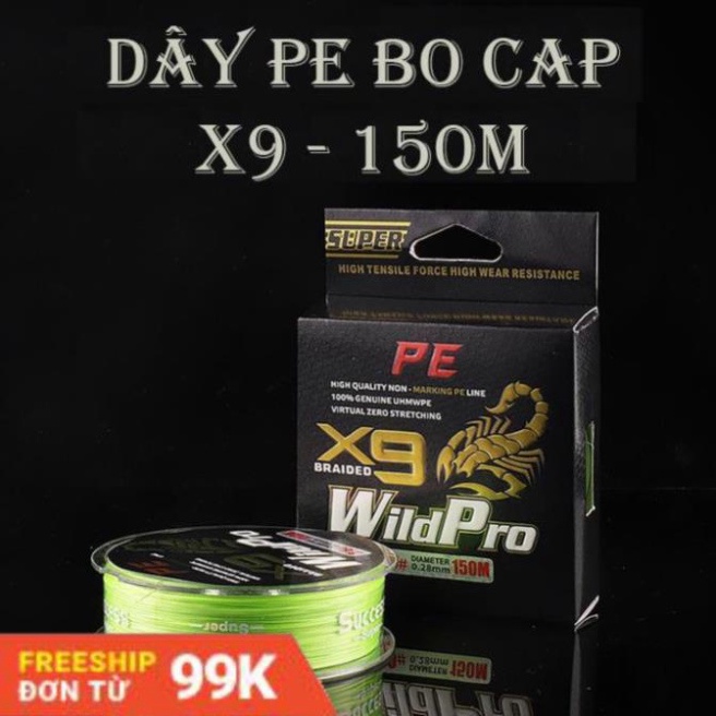 Dây dù câu cá PE Lure X9 WildPro dài 150m