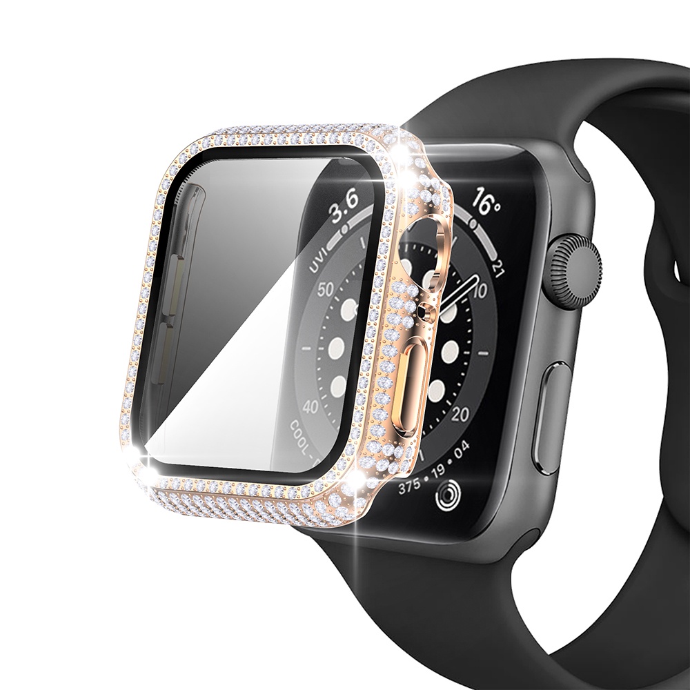 Ốp Bảo Vệ Mặt Kính Cường Lực Dành Cho Apple Watch 38 / 40 / 42mm 44mm 41mm 45mm iWatch Series 8 7 6 SE 5 4 3 8
