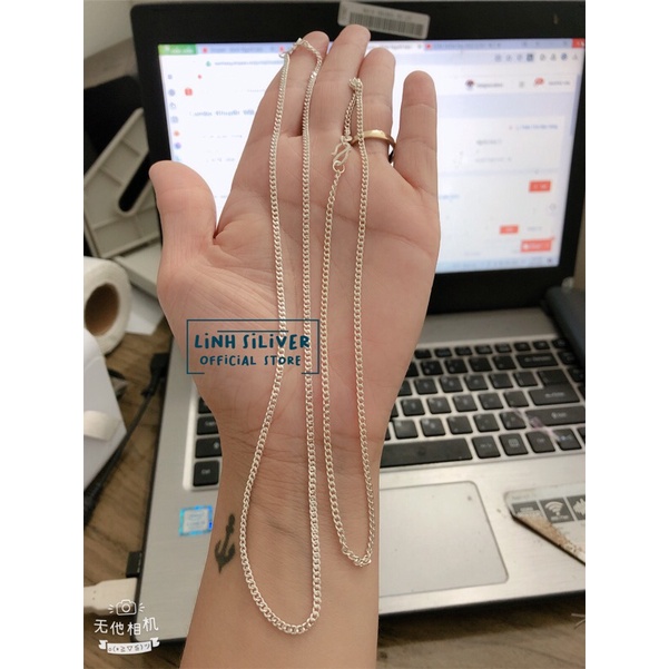 Dây đơn nhỏ bạc ta sợi đeo chắc chắn - Có đủ size dây dài ngắn