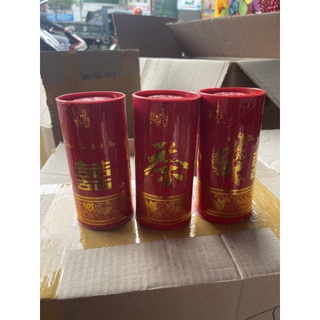 lon trà cưới bằng giấy