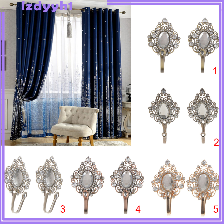 2 Piece Wall Coat Curtain Tieback Hooks Holdback Tassel Hanger Holder Bronze